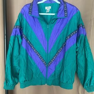 Bocoo 80s Vintage Bomber Windbreaker Jacket